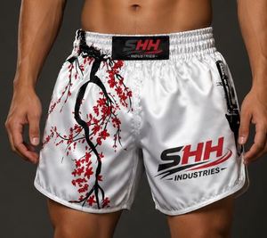 Combinaison de boxe et de lutte personnalisée, séchage rapide, compression, sublimation, unisexe, grande taille, spandex, polyester, logo avant, shorts MMA - Product Image 5