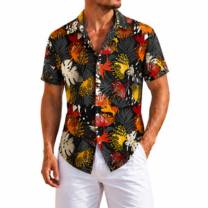 Chemise hawaïenne à fleurs tropicales pour homme, personnalisée par sublimation, manches courtes, décontractée, été, plage, imprimée, boutonnée, pour les vacances - Product Image 5