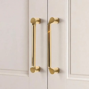 Manijas de puerta minimalistas de latón para montaje en pared, decoración de pared redonda y duradera para interiores, manija de latón para puertas - Product Image 2