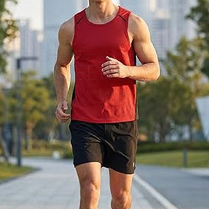 Custom Logo Breathable Running Tank Top Moisture Wicking Fitness <b>Singlet</b> <b>Men</b> Breathable Running Vest - Product Image 4