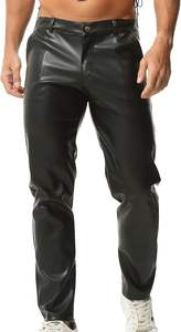 Pantalones de Cuero para Hombre, de Cuero Vacuno Auténtico, Corte Ajustado, Estilo Motero, Casuales, de la Mejor Calidad - Product Image 2