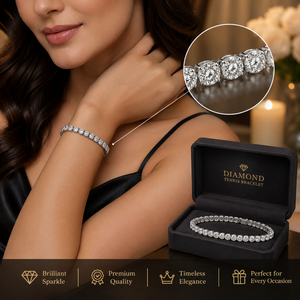 14K <b>White</b> Gold 12.24 CTW Lab Grown Diamond Tennis <b>Bracelet</b> | 7 Inch Classic 0.30 CT Round Diamond Luxury Fine Jewelry for Women - Product Image 3