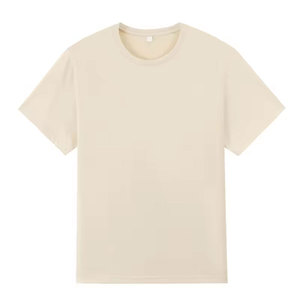 Men's Light Blue Short Sleeve O-Neck Cotton T-Shirt Regular Fit Casual Jersey Knitted Solid Color Plain Dyed - Product Image 2