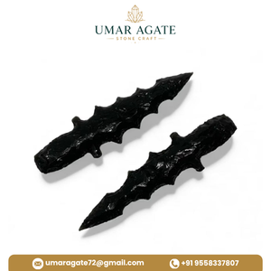 Conteneur d'Athame en Obsidienne Noire Effet Naturel Premium, Outil Spirituel Sculpté à la Main en Pierre Précieuse, Cadeau - Product Image 2