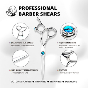 Ciseaux de barbier professionnels en acier inoxydable de haute qualité, durables, ciseaux à cheveux droits tranchants, ciseaux de salon - Product Image 5