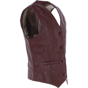 <b>Leather</b> Vest For <b>Men</b> Crafted With Winter <b>Jacket</b> Style Formal Sleeveless Outerwear Biker Club Fashion Warm Custom Made Vest - Product Image 4
