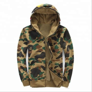 Felpa con Cappuccio da Uomo con Zip, Stampa Mimetica, Vestibilità Regolare, in Cotone FRENCH TERRY, Casual con Tasca - Product Image 1
