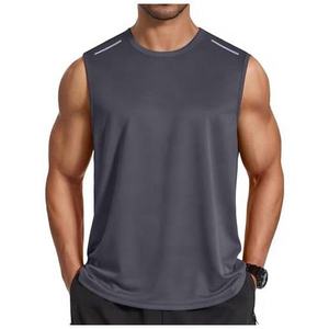 Custom 100% Cotton Heavyweight Training Vest Bodybuilding Muscle Fitness Stringer Running Singlet Gym tank Top for Men - Product Image 4