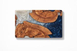 Tabla de Cortar Moderna de Madera y Resina, Premium, Hecha a Mano, Duradera, para Preparación de Alimentos y Servicio en el Hogar y Restaurantes - Product Image 2