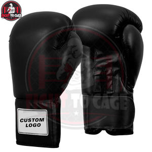 Guantes de Boxeo de Piel Sintética de 8oz, Diseño Negro Impreso, Producto Popular Personalizable, Último Estilo - Product Image 5