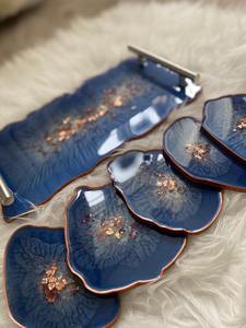 Ensemble de plateaux et de sous-verres en résine par A S CRAFT EXPORT d'Inde, plateau de style Love avec poignées pour la décoration de la maison ou comme cadeau - Product Image 6