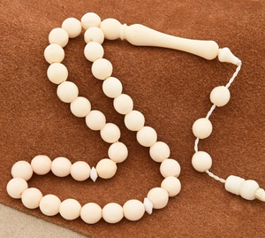 Nouveau modèle de perles de prière Tasbih en os de buffle blanc de qualité supérieure, Misbaha Subha en os de buffle avec taille personnalisée à bas prix - Product Image 1
