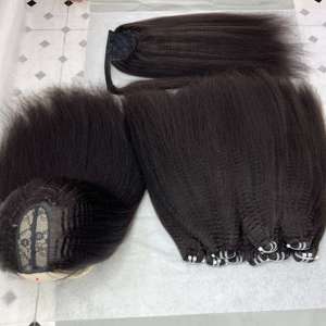 Peluca de cabello humano virgen con parte en U rizada birmana con HD transparente para encaje de aspecto Natural densidad gruesa completa para mujeres - Product Image 4