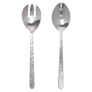 Stainless Steel <b>Salad</b> Servers Set Long Handle Metal Serving Spoon And Fork Dishwasher Safe Modern Design - Product Image 5