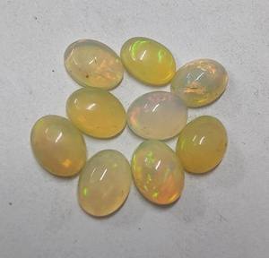โอปอลเอธิโอเปียทรงรีแบบคาโบชอง หินพลอยทรงรีขนาดมาตรฐานสำหรับทำเครื่องประดับ โอปอลไฟ สำหรับนักสะสม - Product Image 3