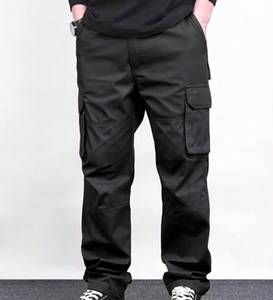 Pantalon cargo mi-long léger en toile 100 % coton pour homme, décontracté, multi-poches, coupe droite, streetwear d'extérieur, OEM - Product Image 1