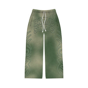 Survêtement de sport pour homme à capuche en molleton épais bleu délavé |   Ensemble d'entraînement personnalisé avec logo imprimé |   Produits de fitness OEM - Product Image 5