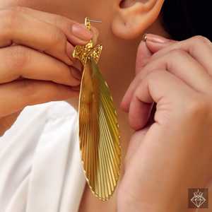 PRAO Fine Dangle Supersized Starfish and Leafy Danglers Pendientes antideslustre - Product Image 2