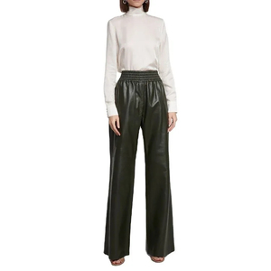 <b>Women</b> High Quality Flare Pants Custom Logo Stretch Bell Bottom <b>Trousers</b> with Fashionable High Waist Fit for Casual Streetwear - Product Image 6