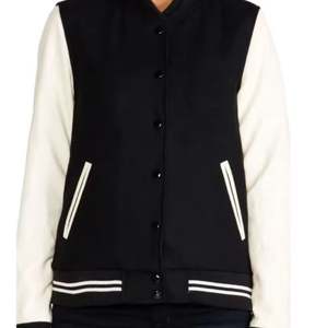 Veste varsity pour femme de haute qualité, offrant une doublure intérieure douce, légère et classique, avec couleur et logo personnalisables. - Product Image 4