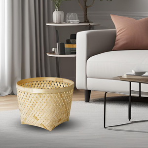 Cesta de Bambú con Textura Natural y Forma Flexible, Ideal para Organizar Artículos del Hogar y Espacios de Vida - Product Image 5