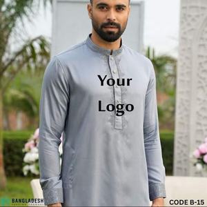 Último diseño tradicional Panjabi Mens 100% tela de algodón directo de fábrica de Bangladesh Factory - Product Image 6