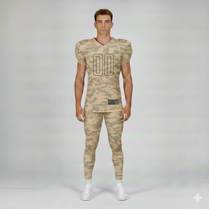 Uniformes d'équipe de football américain 100% polyester respirant, maillot de match de club à manches courtes, pantalon durable à sangle réglable, personnalisable - Product Image 1