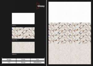 กระเบื้องบุผนังเซรามิกแบบมันเงา ขนาด 30x60 ซม. (12x24 นิ้ว) คุณภาพพรีเมียม สำหรับตกแต่งผนังภายในห้องน้ำหรูหราและทันสมัย - Product Image 2