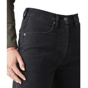 Jeans skinny décontractés pour femmes, taille haute, élastiques, couleur unie, style vintage, en denim, coupe crayon, en soie/coton, vente en gros sur mesure - Product Image 6