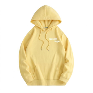 New Design Solid Custom Front Logo High Quality 100% Cotton Fleece Custom Hoodies for Men Spring - Product Image 1