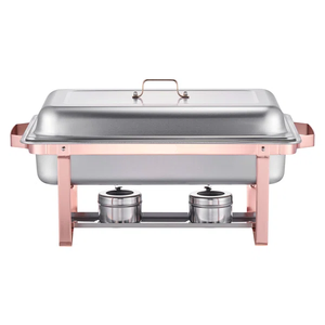 Modern Farmhouse Gastronorm Pan Holder Dark Wood <b>Buffet</b> <b>Server</b> with Stainless Steel Lid Luxury Boutique Hotel Catering Ware - Product Image 5