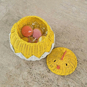 Handwoven Wicker Chick <b>Basket</b> for Kids <b>Easter</b> Toy Storage Nursery Decor Cute Bird Organizer Baby Room Hamper and Seasonal <b>Gift</b> - Product Image 2