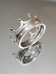 Top Quality 925 Sterling <b>Silver</b> Crown <b>Ring</b> Set King Queen Couple <b>Rings</b> <b>Adjustable</b> Royal Crown Handmade Jewelry Manufacaters - Product Image 4