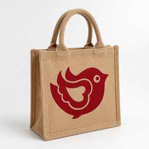 Sac fourre-tout en jute laminé PP imprimé sur mesure 20x20x10 cm Emballage Vente en gros OEM ODM Fabricant de marques privées Exportateur - Product Image 5