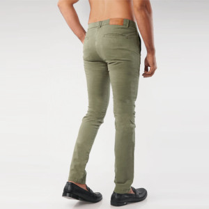 Men's Corduroy Pants Stonewashed Casual Straight Stretch Breathable Waterproof 100% Cotton Spring Fashion Office Wear - Product Image 3