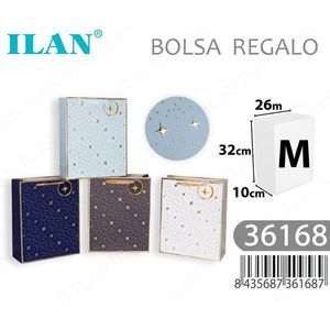 Borsa Regalo ILAN Taglia M con Design Goffrato e Stampa a Caldo in Oro - Product Image 1