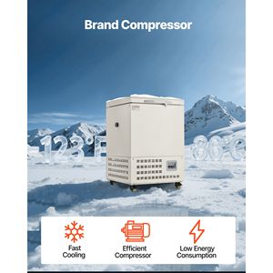 Congelatore da laboratorio a temperatura ultra-bassa da 58 L, intervallo regolabile 40-123F, display digitale, acciaio inossidabile 304 - Product Image 6