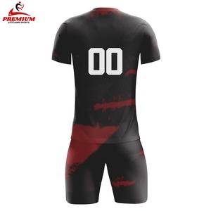 เสื้อฟุตบอล ชุดฟุตบอล รับผลิตแบบ OEM/ODM ขายส่ง ออกแบบเองได้ ผ้าโพลีเอสเตอร์สำหรับฤดูร้อน ระบายอากาศ แห้งเร็ว แขนสั้น - Product Image 2