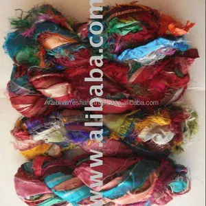 Recycled Sari Silk Ribbon For Knitting & Craft Work