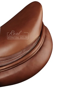 Selle de course de chevaux en cuir pur 100% durable Selle de dressage élégante de style anglais - Product Image 4