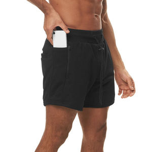 Pantalones Cortos Bermuda para Hombre, Grises, de Poliéster, con Bolsillo con Cremallera, Cintura Elástica, Transpirables, Estilo Casual, en Oferta 2026 - Product Image 2