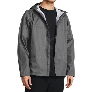 Men's <b>Hooded</b> Front Logo Winter <b>Rain</b> <b>Jacket</b> Soft Touch Waterproof Breathable Eco-Friendly Casual - Product Image 6