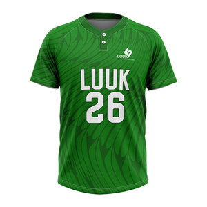Maillot de baseball personnalisé en gros pour équipe, style 2 boutons, respirant, séchage rapide, polyester, sublimation, chemise de sport - Product Image 5