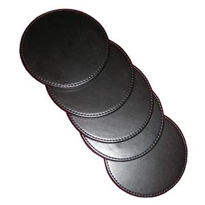 Juego de posavasos de cuero de grano completo, hecho a mano - Product Image 2