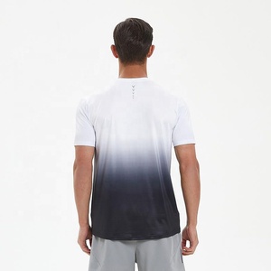 Camiseta Unisex 100% Algodón Manga Corta Impresión Personalizada Secado Rápido Venta al por Mayor Color Degradado Sublimación Camisetas para Hombre - Product Image 4