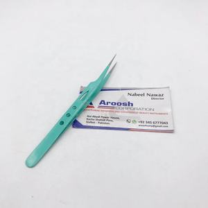 ที่หนีบขนตาปลอมทำจากสเตนเลสสีเขียวเคลือบน้ำเป็นมิตรต่อสิ่งแวดล้อม - Product Image 2