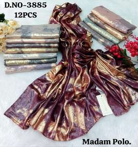 Écharpe Hijab en mousseline de soie, Accessoires ethniques, pour femmes, foulard et châle, personnalisé, de haute qualité, vente en gros, sc, nouvelle collection, 2022 - Product Image 4