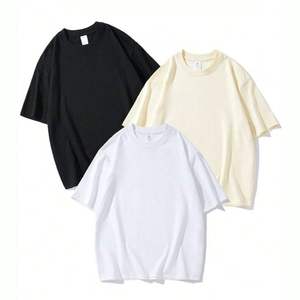 T-shirts en coton pour hommes, t-shirts OEM ODM personnalisés en coton, t-shirts pour hommes en coton grande taille, col rond, épaules tombantes, coton de qualité supérieure - Product Image 6