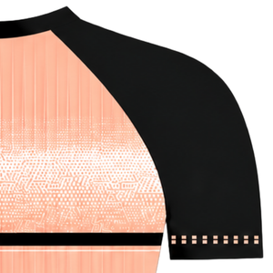 Camiseta Deportiva Personalizada Color Durazno Claro y Negro, Manga Corta, Cuello Redondo, Transpirable, Uniforme de Equipo para Entrenamiento Atlético - Product Image 4