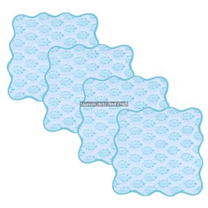 Customized Gift Scallop Napkins for Restaurants Hotel Restaurant Use Wholesale High Quality Wood <b>Block</b> Print Colored Scallop - Product Image 3